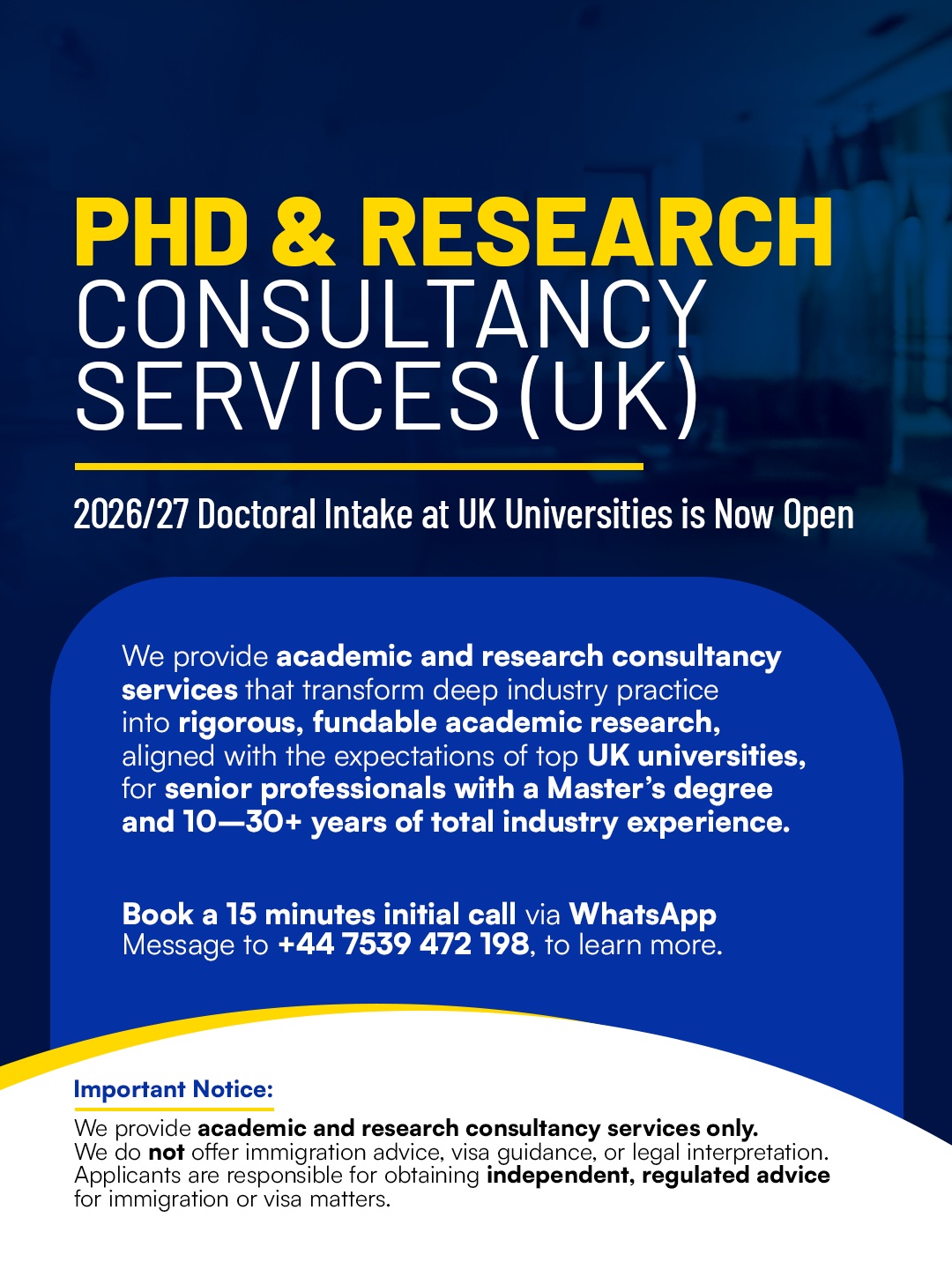 Assessment for Prospective PhD Applicants